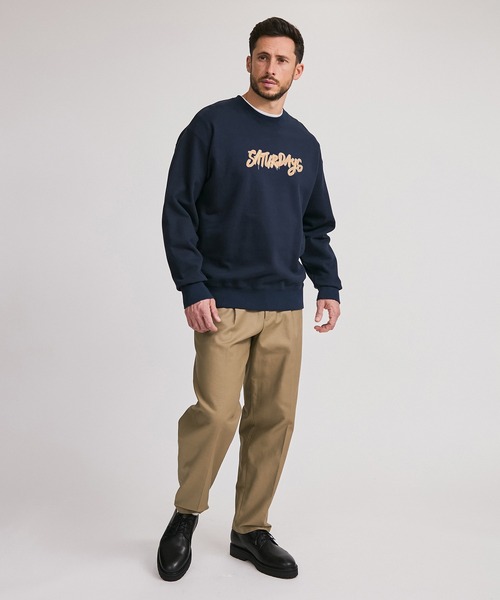 Saturdays NYC（サタデーズ ニューヨークシティ ）の「NEON SATURDAYS SWEATSHIRT（Tシャツ/カットソー・メンズ・ホワイト/ネイビー・S/L/M/XL）」の10枚目の写真