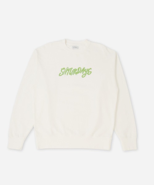 Saturdays NYC（サタデーズ ニューヨークシティ ）の「NEON SATURDAYS SWEATSHIRT（Tシャツ/カットソー・メンズ・ホワイト/ネイビー・S/L/M/XL）」の13枚目の写真