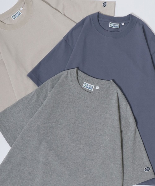 DISCUS（ディスカス）の「DISCUS/ディスカス USAコットン ヘビーウェイト ロゴワッペン刺繍 半袖Tシャツ レディース メンズ（Tシャツ/カットソー・メンズ・グレー/グレイッシュブルー/ブラック/グレイッシュベージュ/ピンクベージュ/ホワイト/オートミール/ネイビー・M/L/LL）」の3枚目の写真