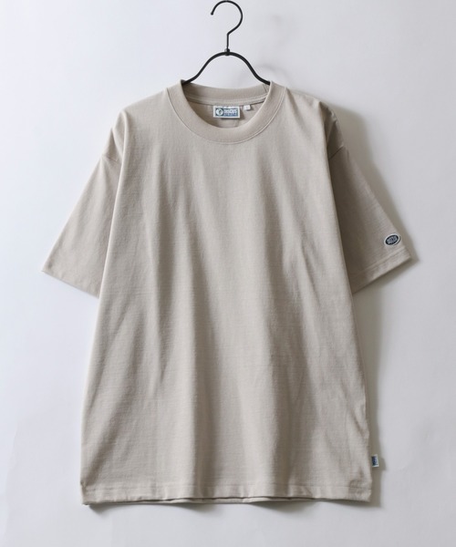 DISCUS（ディスカス）の「DISCUS/ディスカス USAコットン ヘビーウェイト ロゴワッペン刺繍 半袖Tシャツ レディース メンズ（Tシャツ/カットソー・メンズ・グレー/グレイッシュブルー/ブラック/グレイッシュベージュ/ピンクベージュ/ホワイト/オートミール/ネイビー・M/L/LL）」の13枚目の写真