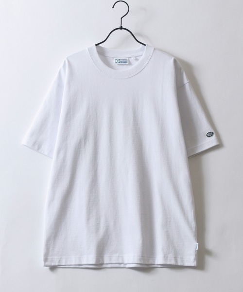 DISCUS（ディスカス）の「DISCUS/ディスカス USAコットン ヘビーウェイト ロゴワッペン刺繍 半袖Tシャツ レディース メンズ（Tシャツ/カットソー・メンズ・グレー/グレイッシュブルー/ブラック/グレイッシュベージュ/ピンクベージュ/ホワイト/オートミール/ネイビー・M/L/LL）」の9枚目の写真