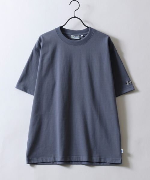 DISCUS（ディスカス）の「DISCUS/ディスカス USAコットン ヘビーウェイト ロゴワッペン刺繍 半袖Tシャツ レディース メンズ（Tシャツ/カットソー・メンズ・グレー/グレイッシュブルー/ブラック/グレイッシュベージュ/ピンクベージュ/ホワイト/オートミール/ネイビー・M/L/LL）」の15枚目の写真