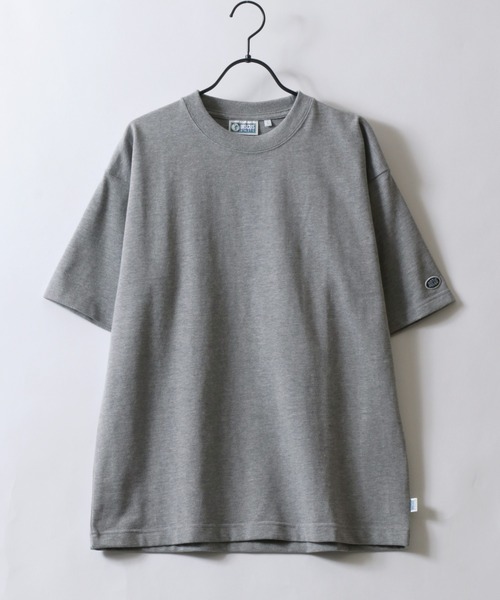 DISCUS（ディスカス）の「DISCUS/ディスカス USAコットン ヘビーウェイト ロゴワッペン刺繍 半袖Tシャツ レディース メンズ（Tシャツ/カットソー・メンズ・グレー/グレイッシュブルー/ブラック/グレイッシュベージュ/ピンクベージュ/ホワイト/オートミール/ネイビー・M/L/LL）」の11枚目の写真