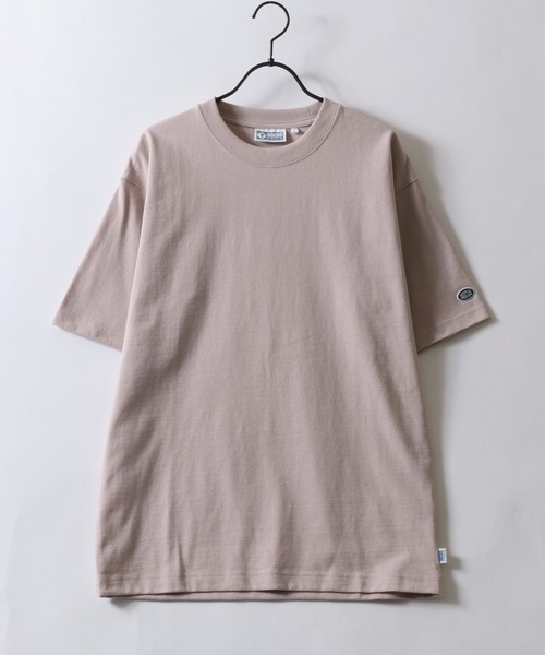 DISCUS（ディスカス）の「DISCUS/ディスカス USAコットン ヘビーウェイト ロゴワッペン刺繍 半袖Tシャツ レディース メンズ（Tシャツ/カットソー・メンズ・グレー/グレイッシュブルー/ブラック/グレイッシュベージュ/ピンクベージュ/ホワイト/オートミール/ネイビー・M/L/LL）」の16枚目の写真