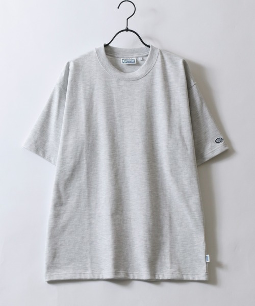 DISCUS（ディスカス）の「DISCUS/ディスカス USAコットン ヘビーウェイト ロゴワッペン刺繍 半袖Tシャツ レディース メンズ（Tシャツ/カットソー・メンズ・グレー/グレイッシュブルー/ブラック/グレイッシュベージュ/ピンクベージュ/ホワイト/オートミール/ネイビー・M/L/LL）」の12枚目の写真