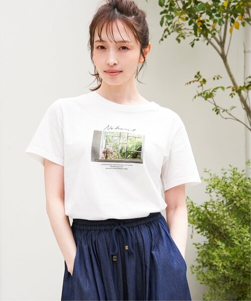 ikka(イッカ)の「【プチプラ1990円(税抜)】ロゴフォトプリントTシャツ【親子コーデ】(Tシャツ/カットソー・レディース・オフホワイト/チャコールグレー/オレンジ/ホワイト・M/L/S)」の7枚目の写真