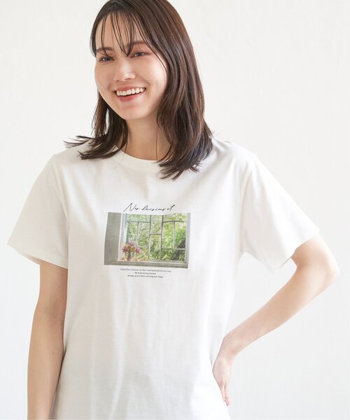 ikka(イッカ)の「【プチプラ1990円(税抜)】ロゴフォトプリントTシャツ【親子コーデ】(Tシャツ/カットソー・レディース・オフホワイト/チャコールグレー/オレンジ/ホワイト・M/L/S)」の11枚目の写真