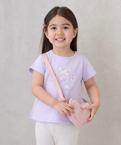 petit main（プティマイン）の「モチーフポシェット（ショルダーバッグ・キッズ・アイボリー/ライトピンク・F）」の3枚目の写真