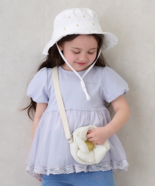 petit main（プティマイン）の「モチーフポシェット（ショルダーバッグ・キッズ・アイボリー/ライトピンク・F）」の5枚目の写真