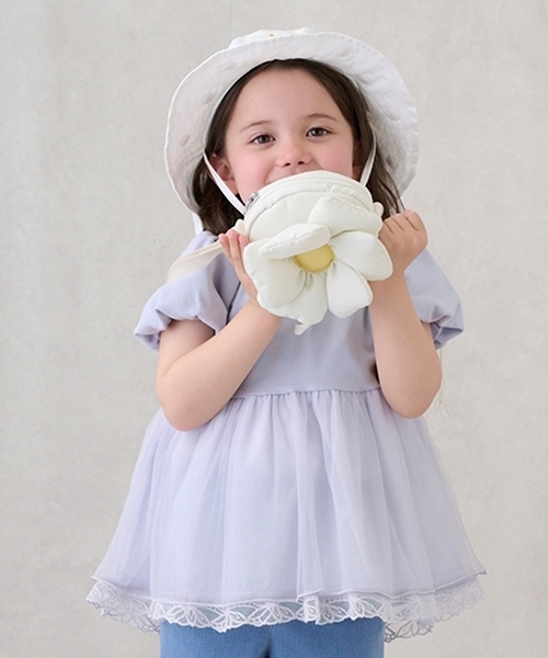 petit main（プティマイン）の「モチーフポシェット（ショルダーバッグ・キッズ・アイボリー/ライトピンク・F）」の6枚目の写真