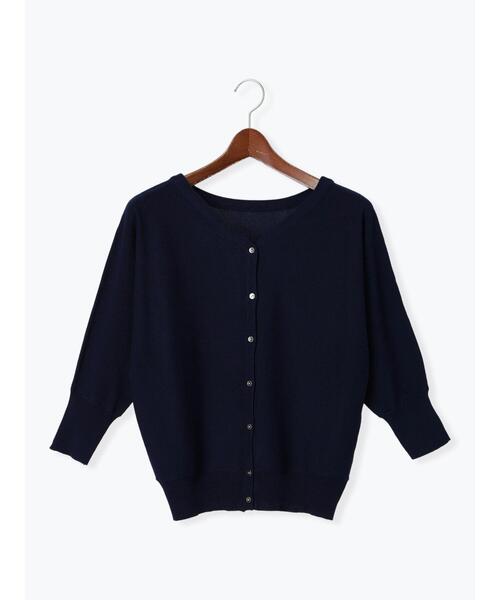 Te chichi TERRASSE（テチチテラス）の「前後2WAYドルマンVネックカーディガン（カーディガン/ボレロ・レディース・ネイビー/ベージュ/レッド/ブルー・F）」の3枚目の写真