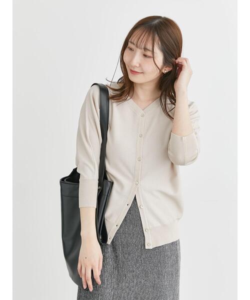 Te chichi TERRASSE（テチチテラス）の「前後2WAYドルマンVネックカーディガン（カーディガン/ボレロ・レディース・ネイビー/ベージュ/レッド/ブルー・F）」の9枚目の写真