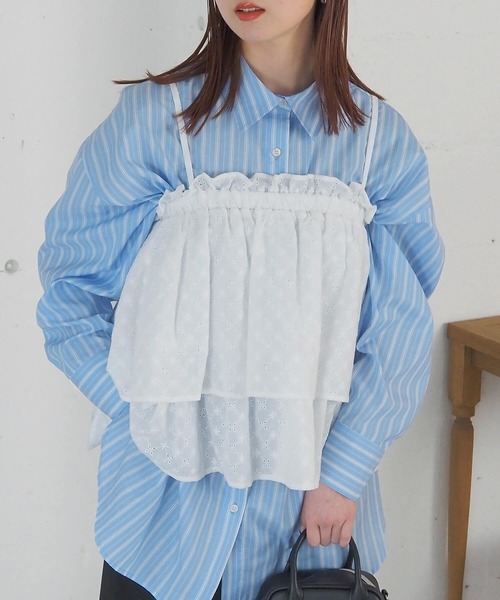 tiptop(ティップトップ)の「【2way】総刺繍コットンキャミスカート(スカート・レディース・オフホワイト/ブラック・FREE)」の11枚目の写真