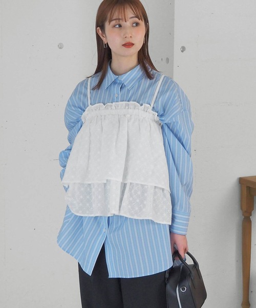 tiptop(ティップトップ)の「【2way】総刺繍コットンキャミスカート(スカート・レディース・オフホワイト/ブラック・FREE)」の12枚目の写真