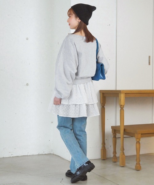 tiptop(ティップトップ)の「【2way】総刺繍コットンキャミスカート(スカート・レディース・オフホワイト/ブラック・FREE)」の10枚目の写真