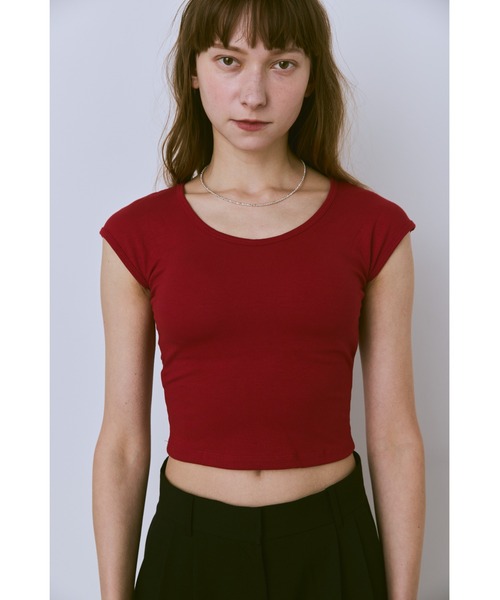 un/neu(アンノイ)の「カップ付きコンパクトT(Tシャツ/カットソー・レディース・グレー/アイボリー/ブラック/レッド・FREE)」の15枚目の写真