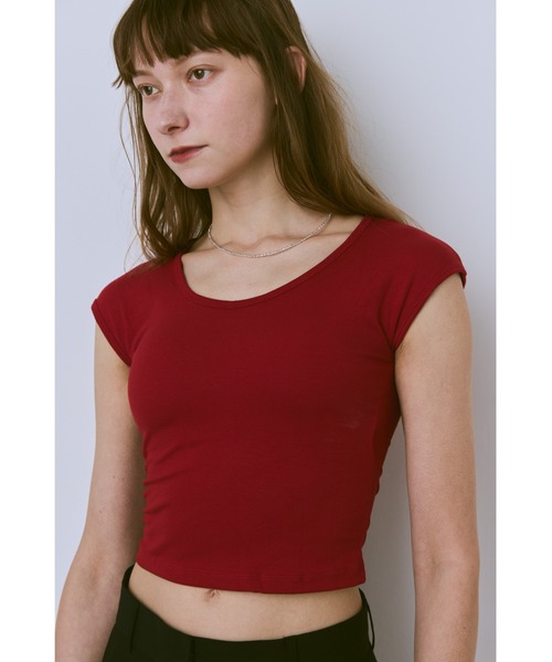 un/neu(アンノイ)の「カップ付きコンパクトT(Tシャツ/カットソー・レディース・グレー/アイボリー/ブラック/レッド・FREE)」の16枚目の写真