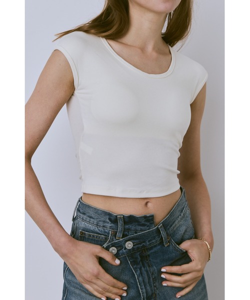 un/neu(アンノイ)の「カップ付きコンパクトT(Tシャツ/カットソー・レディース・グレー/アイボリー/ブラック/レッド・FREE)」の21枚目の写真
