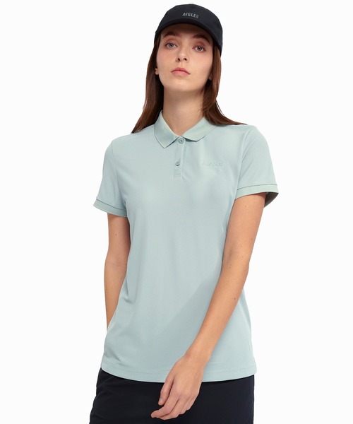 COOL TOUCH UVカット 吸水速乾 ワンポイントロゴ刺繍 ポロシャツ