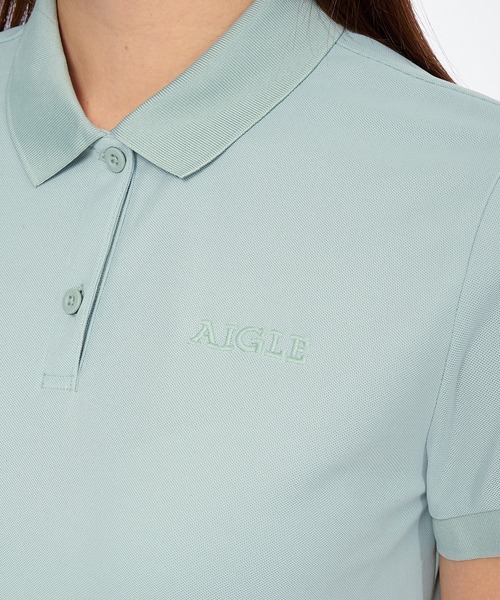 COOL TOUCH UVカット 吸水速乾 ワンポイントロゴ刺繍 ポロシャツ