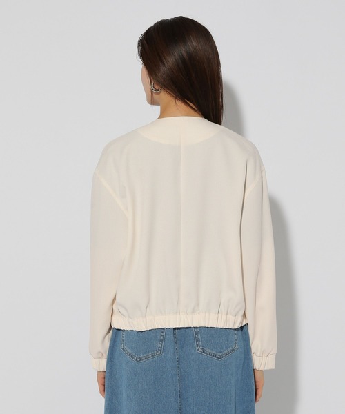 Elura（エルーラ）の「ヴィンテージツイルクロスブルゾン/323300（ブルゾン・レディース・グレイッシュベージュ/アイボリー/チャコールグレー・FREE）」の14枚目の写真