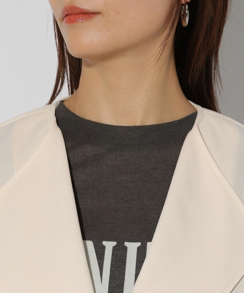 Elura（エルーラ）の「ヴィンテージツイルクロスブルゾン/323300（ブルゾン・レディース・グレイッシュベージュ/アイボリー/チャコールグレー・FREE）」の15枚目の写真