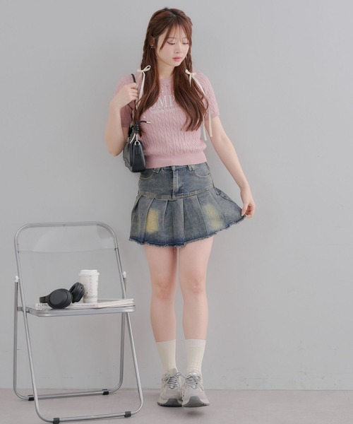 continuer de NICE CLAUP(コンティニューデナイスクラップ)の「【パール付き】刺しゅうパールニットプルオーバー(ニット/セーター・レディース・オフホワイト/ネイビー/ピンク/ブルー・FREE)」の11枚目の写真