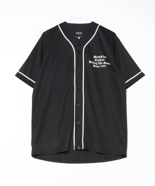 BLACK FLYS(ブラックフライズ)の「【BLACK FLYS】 KILLING THE GAME OE BASEBALL SHIRTS(シャツ/ブラウス・メンズ・グリーン/ブラック・X-LARGE/LARGE/MEDIUM)」の2枚目の写真