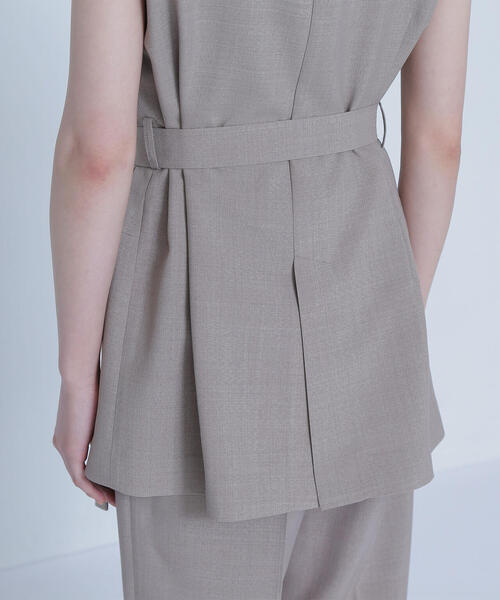 NATURAL BEAUTY BASIC ベルト付きジレ NATURAL BEAUTY BASIC コート アウター ベルテッドジレ