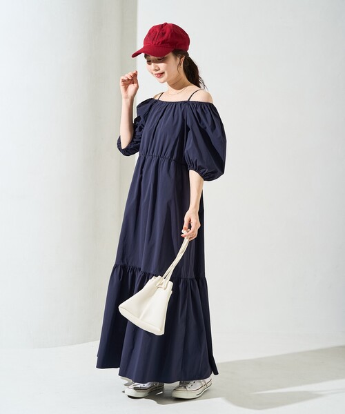 セール】限定展開 2WAY オフショルダー ティアード ワンピース