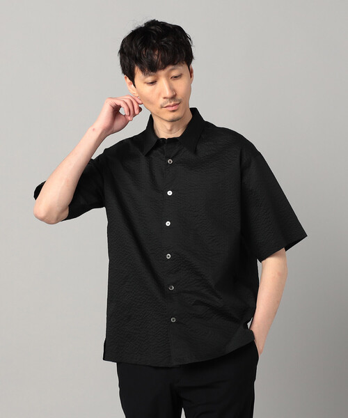 COMME CA MEN(コムサメン)の「浜松織りコットンウェーブ レギュラーカラーシャツ(シャツ/ブラウス・メンズ・ブラック/ネイビー/ホワイト・M/L/S)」の2枚目の写真