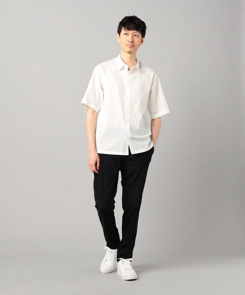 COMME CA MEN(コムサメン)の「浜松織りコットンウェーブ レギュラーカラーシャツ(シャツ/ブラウス・メンズ・ブラック/ネイビー/ホワイト・M/L/S)」の4枚目の写真