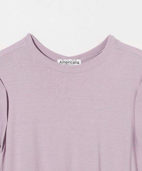 AMERICANA(アメリカーナ)の「<Americana>コットンキュプラ ノースリーブ ワンピース(ワンピース・レディース・ブラック/ライラック・FREE)」の4枚目の写真