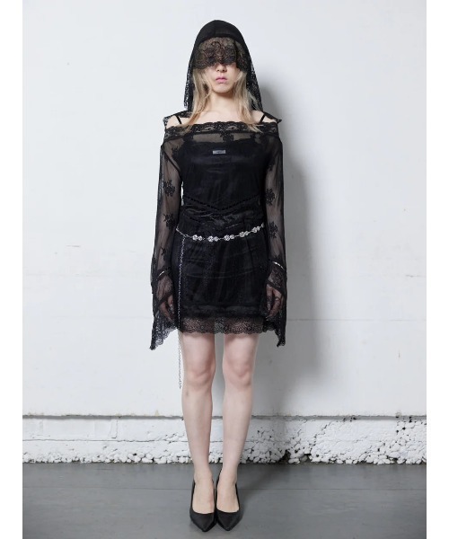 Veil Off-shoulder Dress(Black) – neith.onlinestore