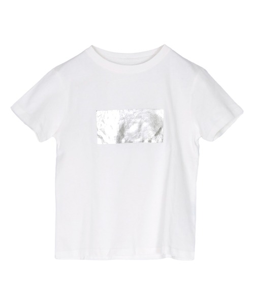titivate(ティティベイト)の「箔プリントコンパクトTシャツ(Tシャツ/カットソー・レディース・ブラック系その他/ホワイト系その他2/ホワイト系その他3/ホワイト系その他・FREE)」の6枚目の写真
