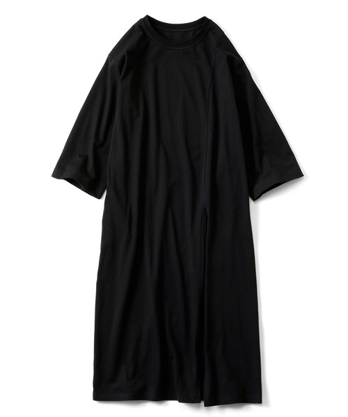 新品　doux C コットンワンピース ニットタフタコンビスカラップ ワンピース(ワンピース)｜TO BE