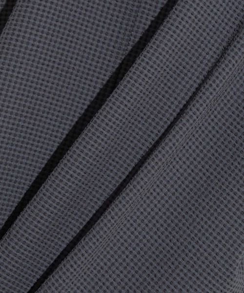SLICK（スリック）の「【SLICK/スリック】Dot Air Seersucker Band Collar Dolmansleeve Shirt / ドットエアシアサッカーバンドカラードルマンスリーブシャツ/ オーバーサイズ/ テック素材（シャツ/ブラウス・メンズ・ネイビー/スミクロ・1/2/3）」の13枚目の写真