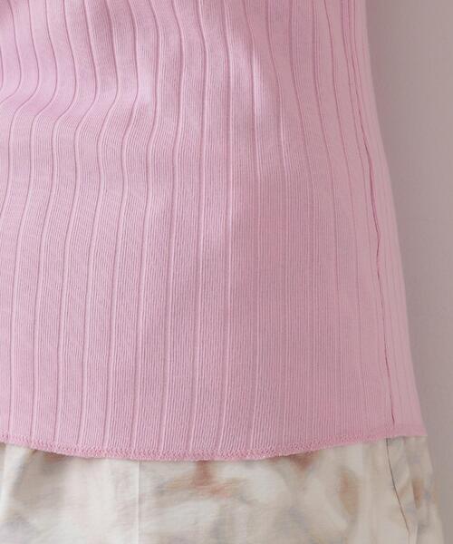 OPAQUE.CLIP（オペークドットクリップ）の「ワイドリブタンクトップ【洗濯機洗い可】（タンクトップ・レディース・ダークブラウン/ホワイト/ベビーピンク・40/38/42）」の21枚目の写真