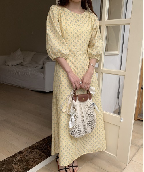 gossip!ロサンゼルス(ゴシップロサンゼルス)の「バルーンスリーブ バックオープンワンピース(ドレス・レディース・ピンク/イエロー・FREE)」の6枚目の写真