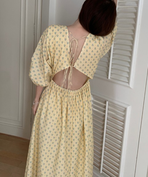 gossip!ロサンゼルス(ゴシップロサンゼルス)の「バルーンスリーブ バックオープンワンピース(ドレス・レディース・ピンク/イエロー・FREE)」の12枚目の写真