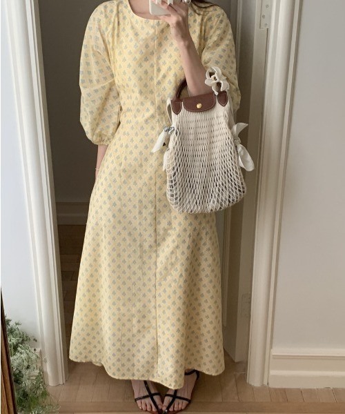 gossip!ロサンゼルス(ゴシップロサンゼルス)の「バルーンスリーブ バックオープンワンピース(ドレス・レディース・ピンク/イエロー・FREE)」の9枚目の写真