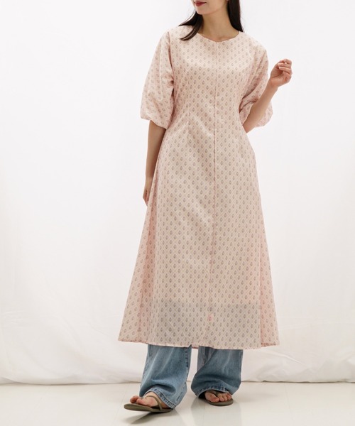 gossip!ロサンゼルス(ゴシップロサンゼルス)の「バルーンスリーブ バックオープンワンピース(ドレス・レディース・ピンク/イエロー・FREE)」の3枚目の写真
