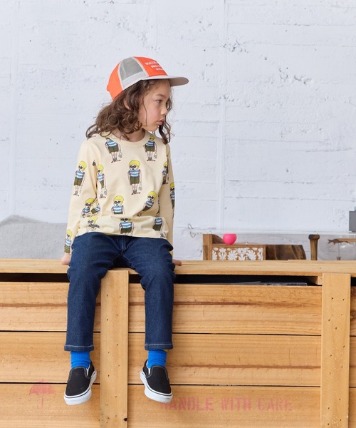 BOKU HA TANOSII（ボク　ハ　タノシイ）の「【BOKU HA TANOSII】別注 KIDSサイドメッシュキャップ（キャップ・キッズ・ブルー/オレンジ・54）」の19枚目の写真