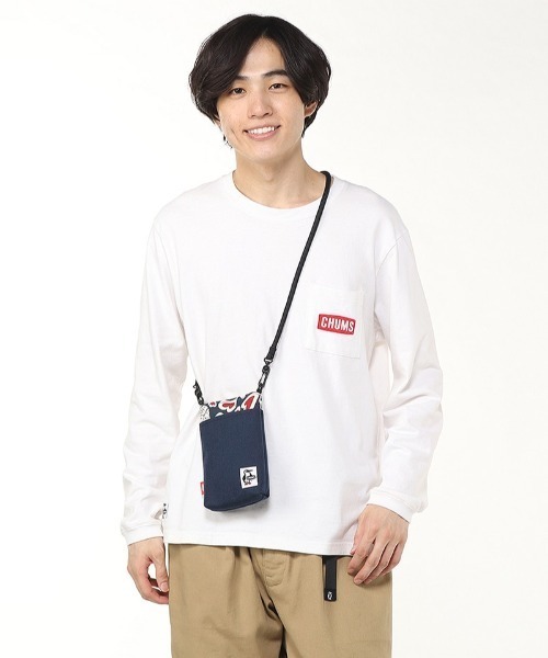 CHUMS（チャムス）の「CHUMS/チャムス ショルダーポーチ ロープ ショルダーポーチ スウェットナイロン CH60-3815（ショルダーバッグ・メンズ・チャコール/ライトグレー/ネイビー系1/ネイビー系/ブラック系その他/チャコールグレー・FREE）」の19枚目の写真