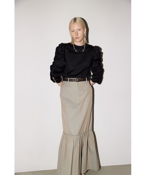 CINOH（チノ）の「FINX COTTON GATHERED SKIRT（スカート・レディース・ベージュ・36/38）」の12枚目の写真