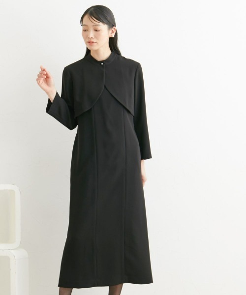 セール】【喪服・礼服】日本製生地使用 洗える防しわパールボタン付き