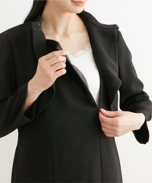 Neina（ネイナ）の「【喪服・礼服】日本製生地使用　洗える防しわパールボタン付きボレロ風ワンピース＜大きいサイズ有＞〔Neina〕（スーツセット・レディース・ブラック・5L/4L/3L/LL/L/M）」の14枚目の写真