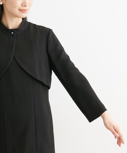 Neina（ネイナ）の「【喪服・礼服】日本製生地使用　洗える防しわパールボタン付きボレロ風ワンピース＜大きいサイズ有＞〔Neina〕（スーツセット・レディース・ブラック・5L/4L/3L/LL/L/M）」の16枚目の写真
