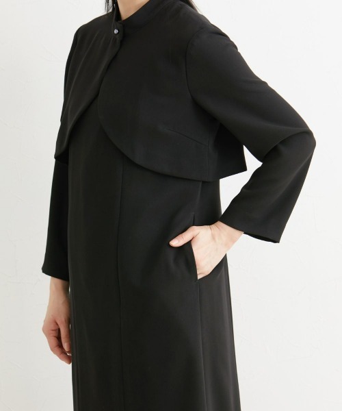 セール】【喪服・礼服】日本製生地使用 洗える防しわパールボタン付き