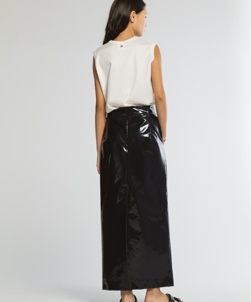 【新品未使用】CINOH/チノ ニットフレアスカート セール】BONDING ASYMMETRY FLARE SKIRT（スカート）｜CINOH